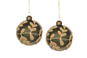 Hovedbilde Juletrepynt- glasskule grønn